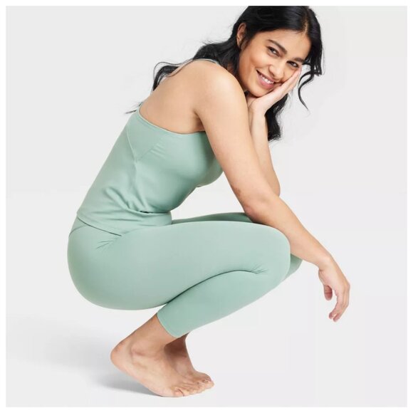 All In Motion | Women’s Everyday Soft High-Rise Piped 7/8 Leggings In Blue - Picture 12 of 13